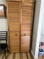 Asst DVD's & 2 Door Wood Cabinet
