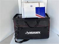 Large Husky tool bag w/ cardboard boxes