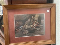 Framed Print of Native American Woman by Charles R