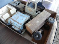 Vintage Metal Vehicles & Wagon (as is)