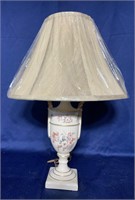 Vintage Ivory Colored Lamp. Classic Urn Shape