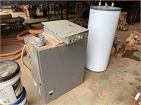 RHEEM WATER HEATER, ELECTRIC FURNACE W/ BREAKER