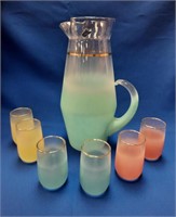W. Virginia Glass Blendo 7pc Water Set