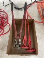 BOLT CUTTER AND 2 MUD MIXERS