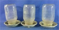 3 mason jar bird feeders