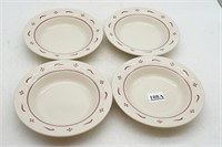Longaberger Pottery Set of 4 Woven Traditions