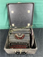 Underwood typewriter with case