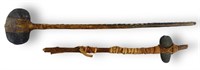 Two Native American War Clubs