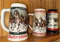 Budweiser Steins - America's Favorite Clydesdales!