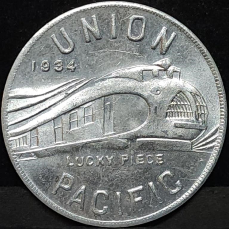 1934 Union Pacific Lucky Pocket Piece