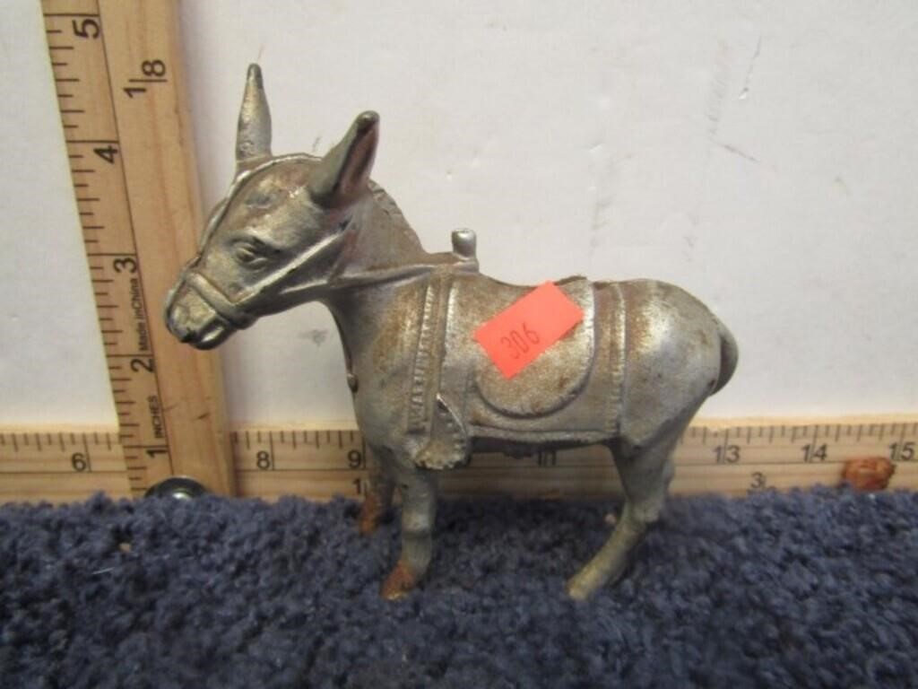CAST IRON DONKEY COIN BANK