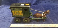 (1) Cast Iron Horse Drawn Ice Wagon