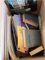 Box of Vintage Books and Sheet Music