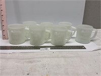 Vintage BC Grog Milk Glass Coffee Mugs