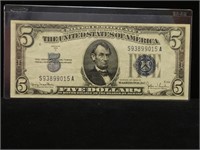 $5 1934D SILVER CERTIFICATE (VF+++)