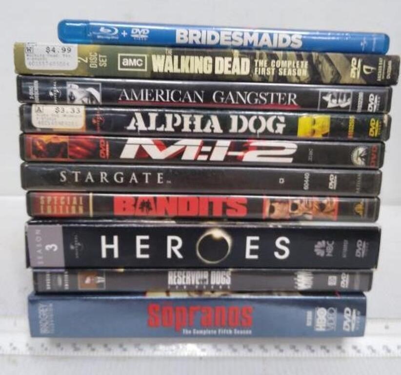 DVDs Alpha Dog Heros The Sopranos & More