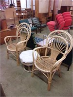 Bamboo Patio Arm Chairs