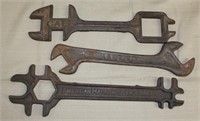 3 Early Implement Wrenches