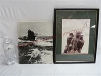 WWII Battle of the Atlantic Book & Iwo Jima Photo