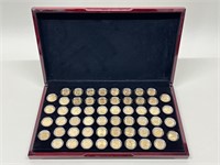 56 Gold-Plated State Coins Set