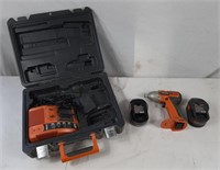 Rigid impact driver power tool set with 2 battery