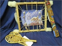 NATIVE AMERICAN ITEMS, INCLUDING TOTEM POLE