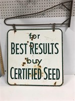 Certified seed metal sign