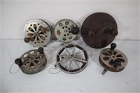 (6) ANTIQUE FISHING REELS: