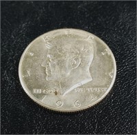 90% Silver 1964 Kennedy Half Dollar