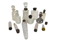 Glass Perfume & Scent Bottles - Some Sterling Tops