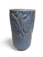 Nelson McCoy Pottery blue butterfly vase