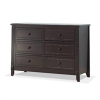 Sorelle Berkley 6Drawer Double Dresser in Espresso