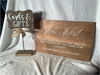 Wedding Wood Sign & Decor “cards & gifts”