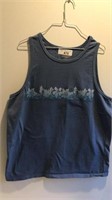 E5) tank top men’s L, blue, very good condition