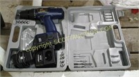 Tornado 18v battery elec drill in case, good