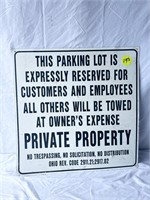 Parking Lot Reserved Sign