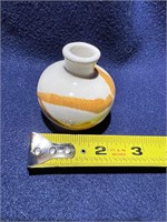 White and Yellow Small Vase