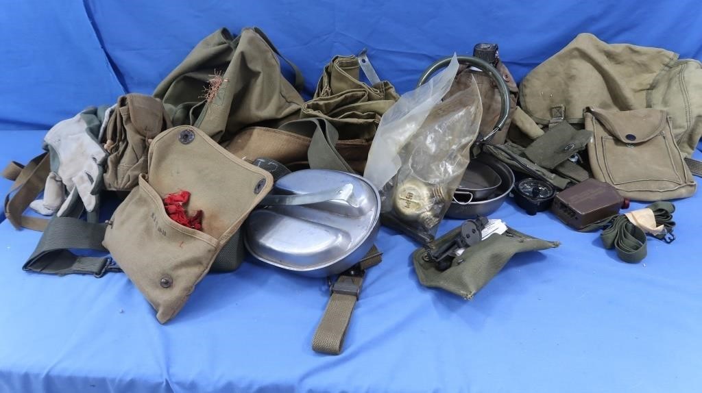 Vintage US Army Bags, Ammo Belt, Belts, Mesh Kits