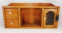 84 Wooden Shelf with Drawers 23 x 10 x 6