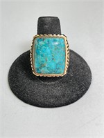 Large (Barse) Turquoise Ring 15 Grams Size 9.5