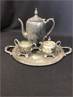 F.B. Rogers Plated Tea Set