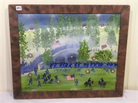 Modern Civil War Battle Scene Painted on Canvas