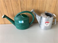 1 Plastic & 1 Metal Watering Cans