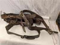 4 Vintage Coal Miner's Belts