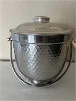 Vintage Mid-Century Hammered Ice Bucket