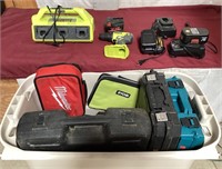 Empty Tool Cases, Chargers and Batteries