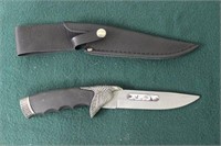 HUNTING KNIFE WITH EAGLE RELIEF, STAINLESS