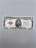 1928 $5 Red Seal Note