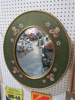 OVAL HANDPAINTED BEVELED MIRROR