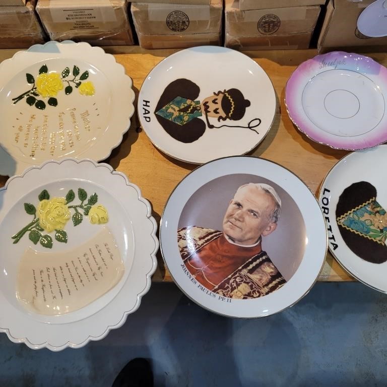 6 assorted plates